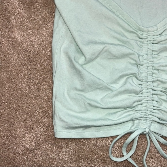 Hollister Mint Green Scrunched Tie Crop Top - Picture 4 of 7